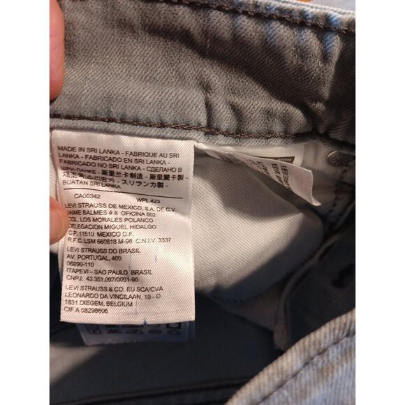 Levis 711 Skinny Jeans Womens 24 Gray Denim Stretch Medium Wash Mid Rise NWT $54 - Picture 6 of 8